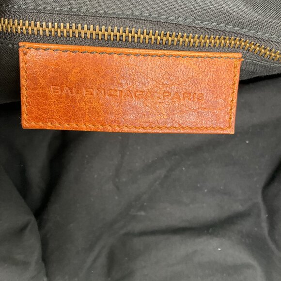 Balenciaga Brown Lambskin Leather Courier XL Shoulder Bag - Picture 13 of 16